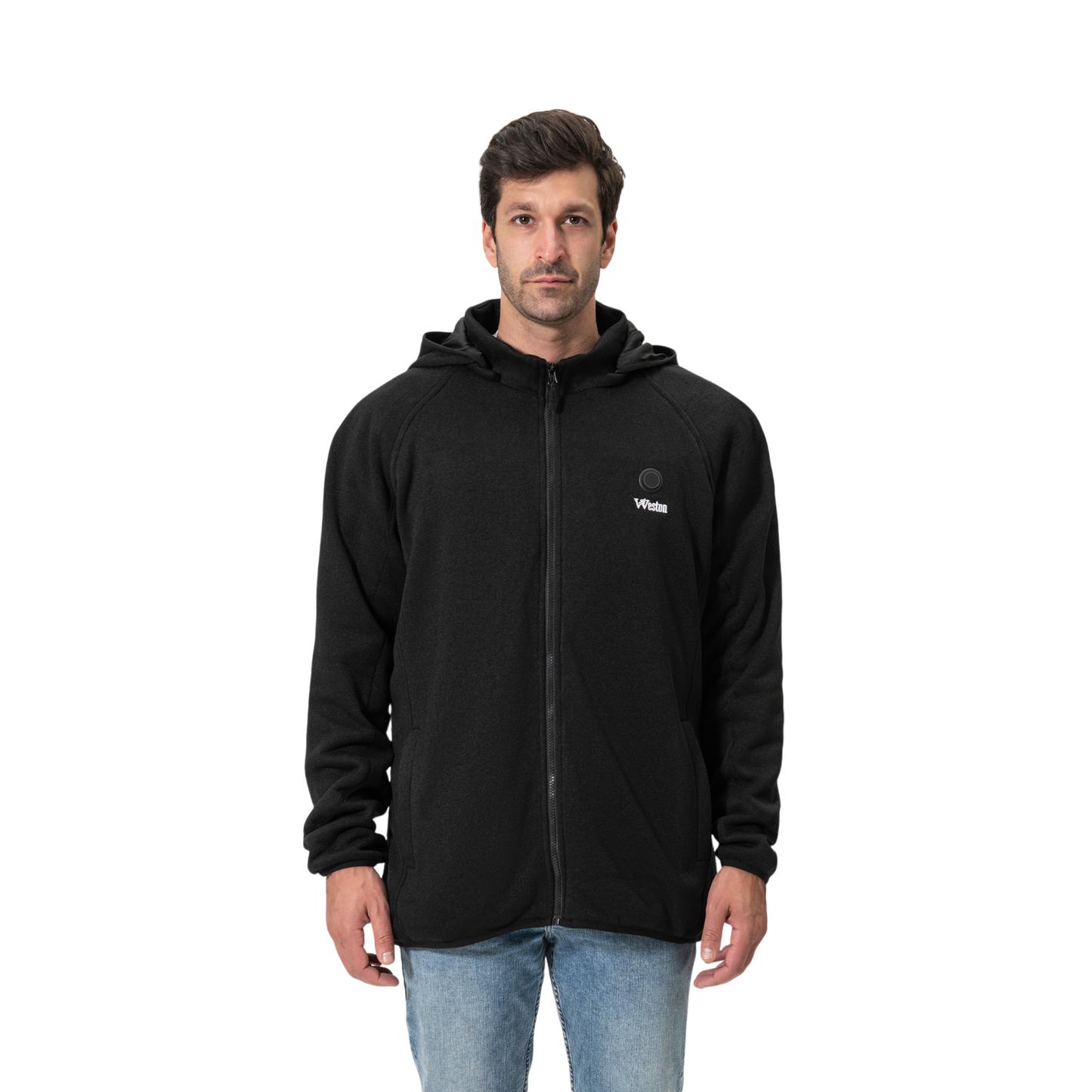 Men s Fleece Heated Jacket with Hood Weston Store