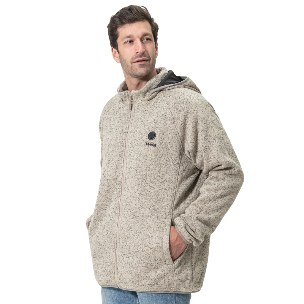 Men's Fleece Heated Jacket with Hood